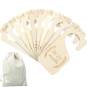 Wholesale Hot Selling Eco-friendly Wooden Baby Closet Dividers Hanging Set For Newborn Gift from china suppliers