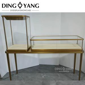 Wholesale Custom Made Metal Glass Elegant Modern Jewelry Showcase No Installation And Can Be Used Directly from china suppliers