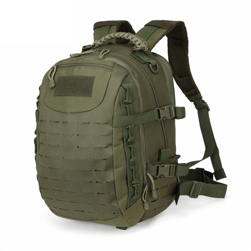 25L 900D Oxford Fabric Waterproof Daysack with Laser-Cut Molle Assorted Logo Accepted
