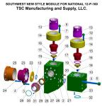 SOUTHWEST 8404-25A FLUID END FOR BOMCO F-1600 MUD PUMP, SOUTHWEST 8404-25A FLUID