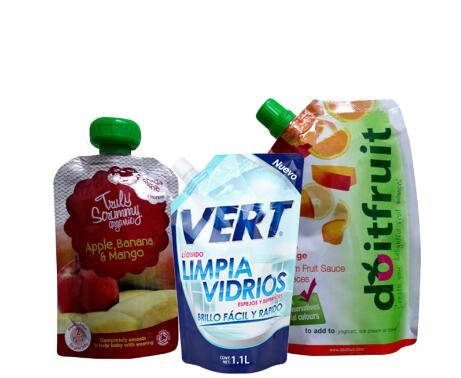 Stand Up 500Ml 1.1L Juice Drink Packing Reusable Plastic Food Pouch with Spout