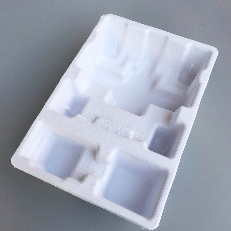 Degradable Environmental Friendly Dry Pressure White Sugar Cane Pulp Router Tray