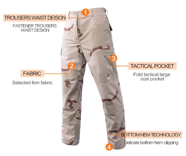 Men's Tactical Training Track Outdoor Trousers Kneepads Camo Custom Workwear Long Pants
