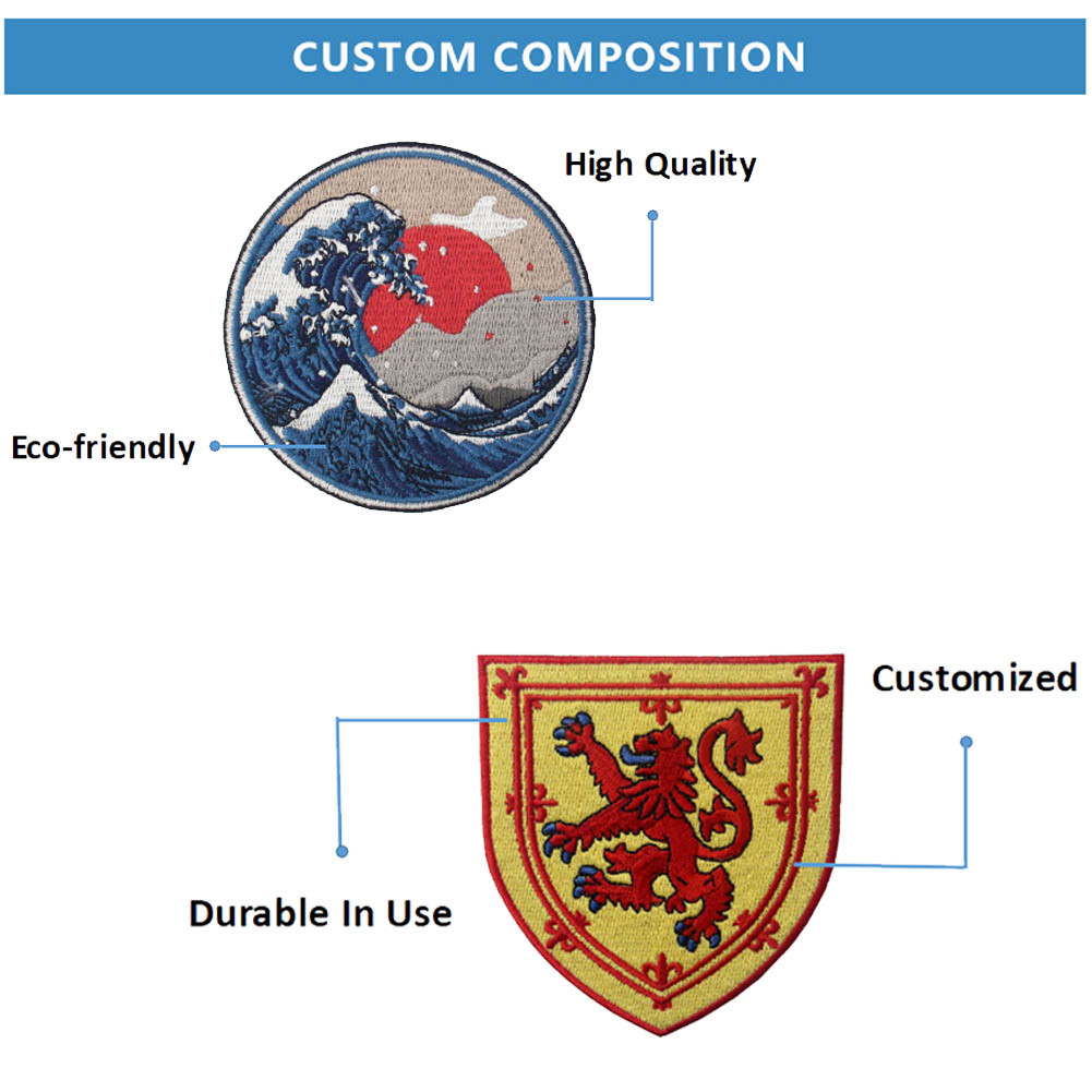 Custom Design Garment Clothing Embroidery Patch Iron On Plain Craft