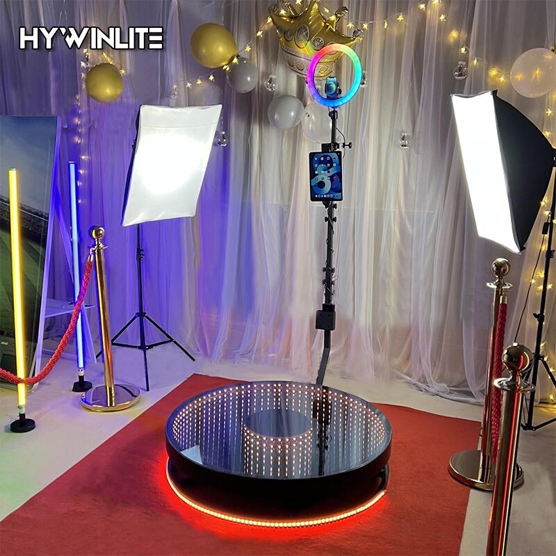 Parties Selfie 360 Photo Booth Platform With Slow Motion Portable Video Spin Camera