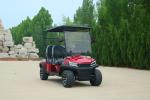 2+2 Dark Red Electric Golf Cart 72v Off Road High Speed With Seat Belts Lithium