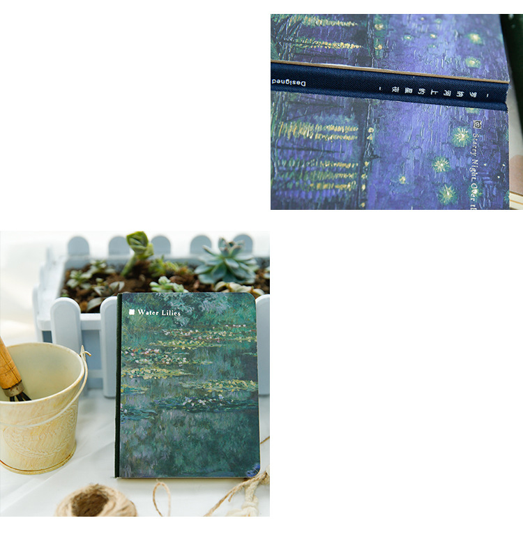 Retro Van Gogh Oil Painting Notepad Artistic Literary Notebook for Business Promotion