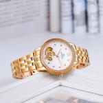 Fashion Rose Gold Automatic Mens Wrist Watches With Stainless Steel Back