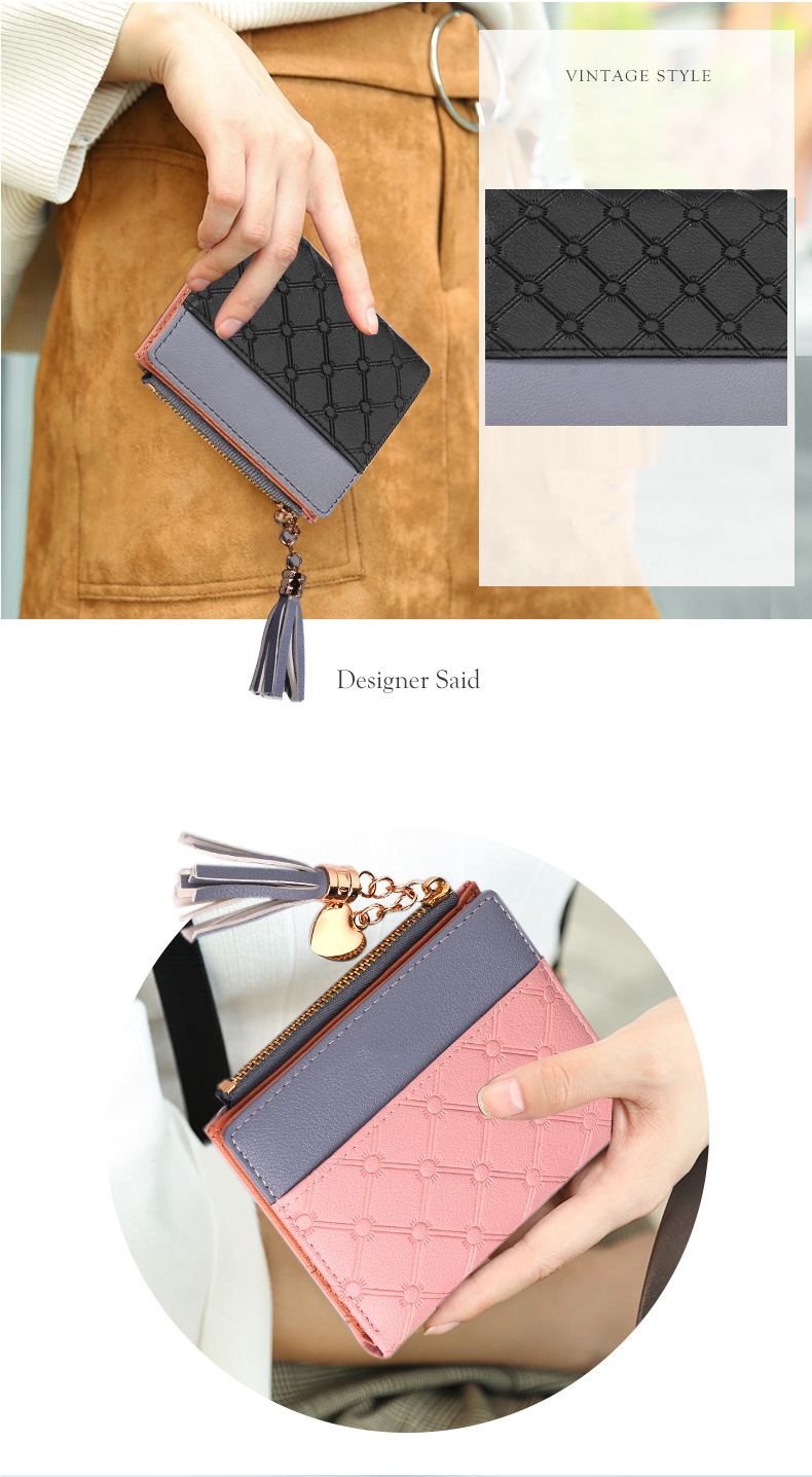 Anti-Theft Zipper Wallet Women Wallet Women Coin Purse Short Wallet For Women Fashionable