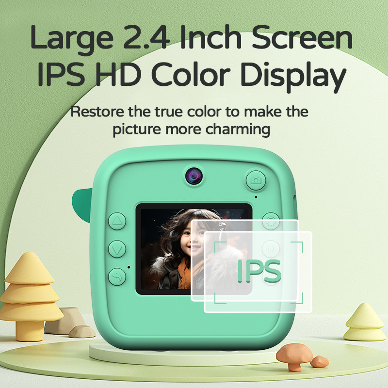 2400w 1080P HD Childrens Instant Print Camera Phone Touch Screen