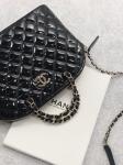 Small Chanel Patent Calfskin Shopping Bag With Retro Lady Style