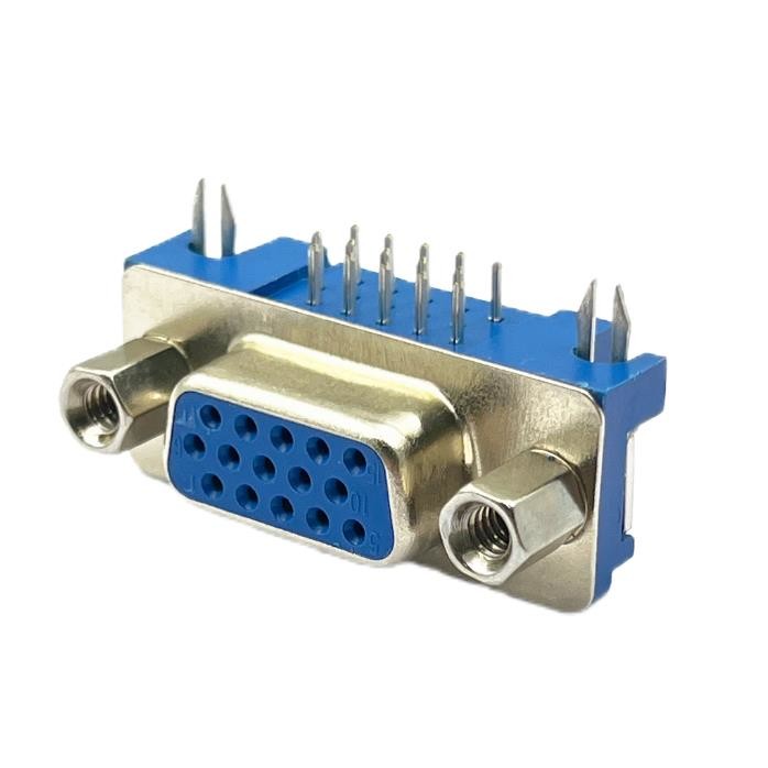 HDR 15P D-SUB Connectors 3.08 Female Blue Glue Fork Lock Female To DB15 Female Adapter