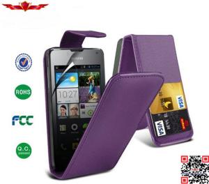 Wholesale Newest High Level PU Credit Card Flip Cover Case For Huawei Ascend Y330 from china suppliers