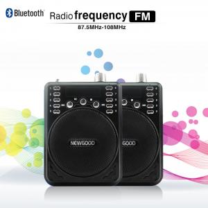 Wholesale NEWGOOD Bluetooth Voice Amplifier Speaker with Wireless Headset Microphone FM Radio MP3 Player Recorder from china suppliers