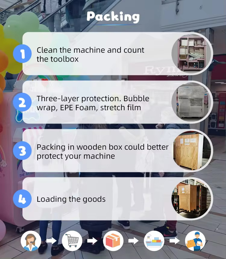 New Vending Machine 2024 Professional Intelligent Automatic Cotton Candy Vending Machine With Advertising Screen