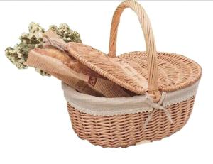 Wholesale Handmade Natural Willow Wicker Picnic Basket Cheap Lunch Bags Hot sale products Outdoor Lunch Basket from china suppliers