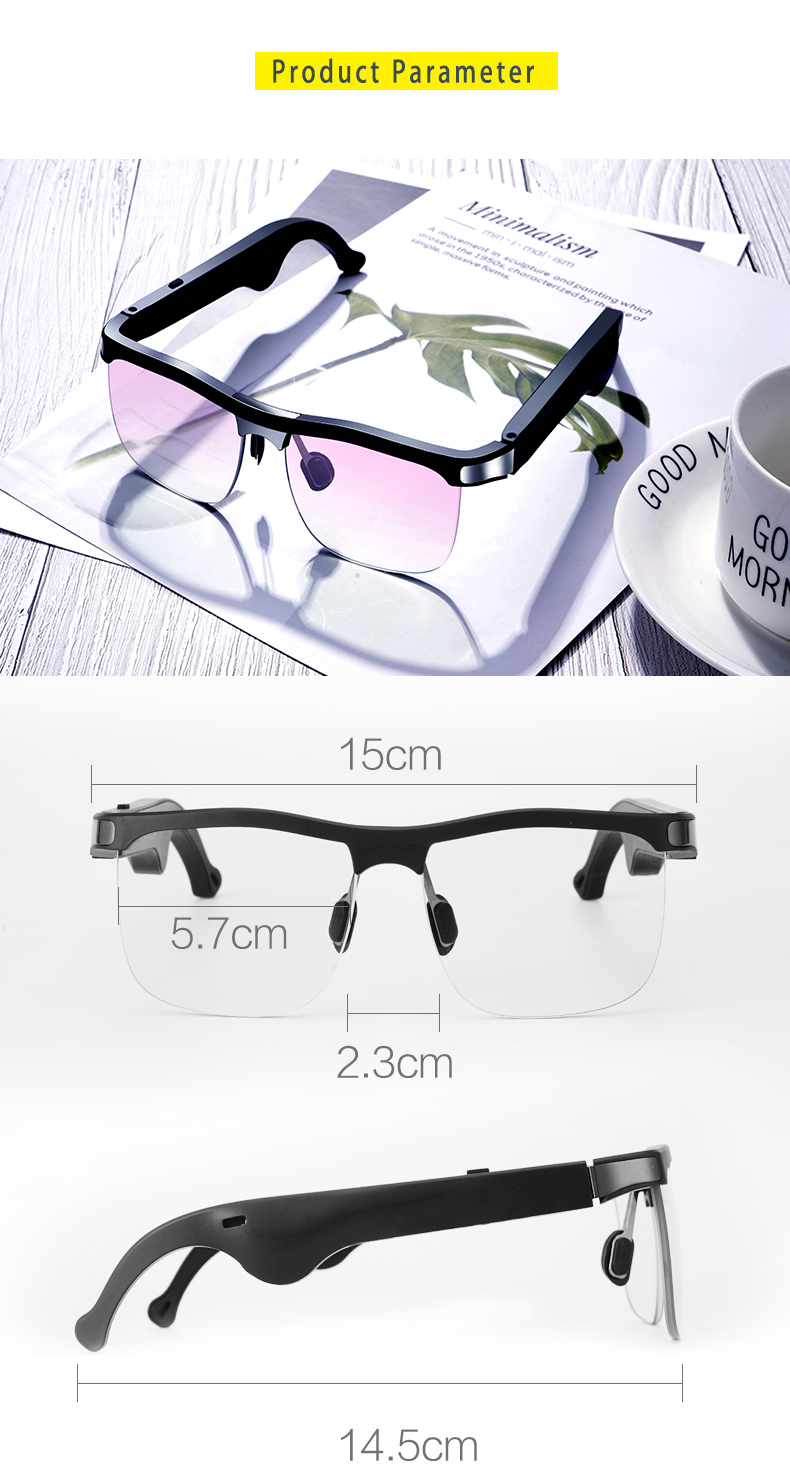 2021Wireless Smart Music Glasses for Connecting IOS Android Phone Play Music And Reply Calling