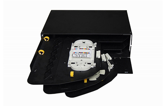 Black 3U 72 fiber optic patch panel ARW3U72B use in FTTH CATV GPON Telecommunication