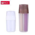Plastic 15ml Double Chamber Airless Double Pump Bottle For Personal Care