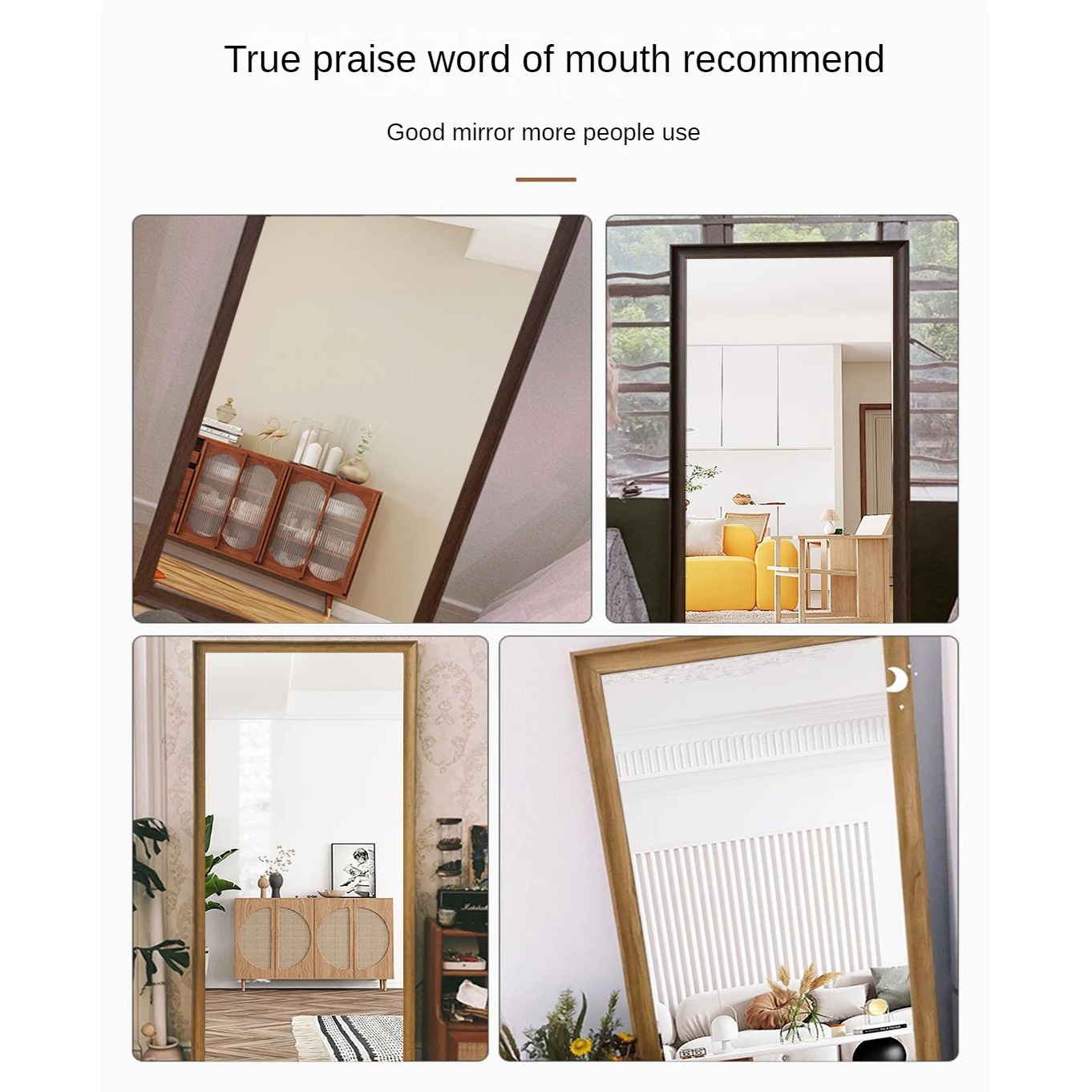 Living Room Plastic Frame Floor Mirror Popular Design Vintage Antique Bathroom Decor
