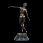 Life Size Metal Cast Iron Decor / Lover Antique Bronze Statues Exquisite Casting
