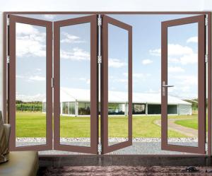 Wholesale Vertical Anodized Aluminium Folding Door Double Glazed French Doors from china suppliers