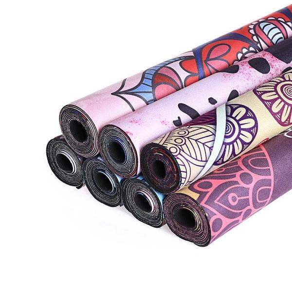 Travel Yoga Mat/Eco Friendly Material Ultra Thin Microfiber Printing Natural