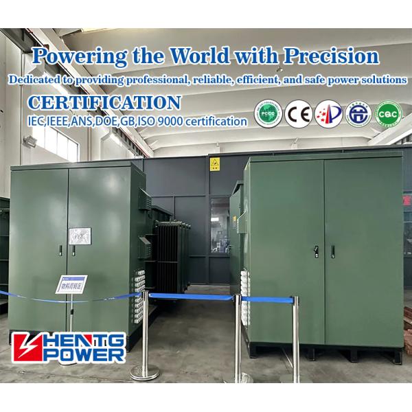 750kVA Core Type 3 Phase Transformer , Oil Type Pad Mounted Transformer IP55 Rating