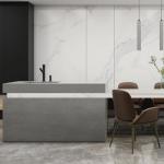 Sophisticated Neutral Gray Sintered Stone Tile For Outdoor Floor And Wall