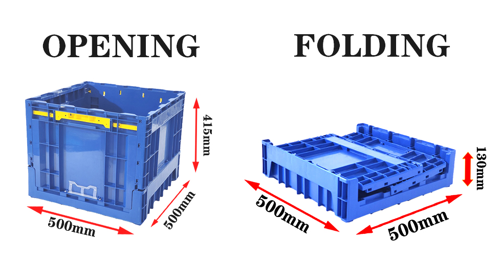 Industrial Plastic Crate For Auto Stackable Foldable Plastic Storage Bins Box