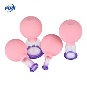 Wholesale ４Pcs Different Size Anti Cellu Vacuum Cupping Cup Silicone Family Facial Body Massage Therapy Cupping Cup from china suppliers