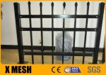 Ornamental 3 Rail Black Metal Fence Panels 16 Gauge 60 Inches