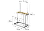 Knife / Chopping Kitchen Pull Out Basket 304 Stainless Steel With Bamboo