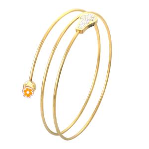 Wholesale coil Gold Bracelet, Newest Fashion Jewelry Tricyclic Bracelets Women Charm Stainless Steel Bangle from china suppliers