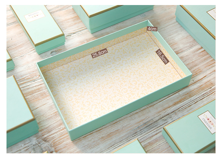 Wedding Personalized Chocolate Box For Packing Gold Foil Edge Rectangular