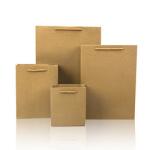 Brown Biodegradable Bulk Craft Paper Bags , Durable Paper Shopping Bags With
