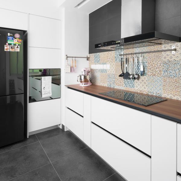 New Arrivals L Shape Mini Kitchen Cabinet Wooden PVC Small Wall Kitchen Cabinets For Apartment