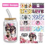 OEM Printing UV DTF Libbey Wraps For Cups Wraps Spanish 16oz Tumbler