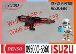 Plastic Good Common Rail Fuel Injector 095000-6360 SX001-08606 8-97609788-0 for