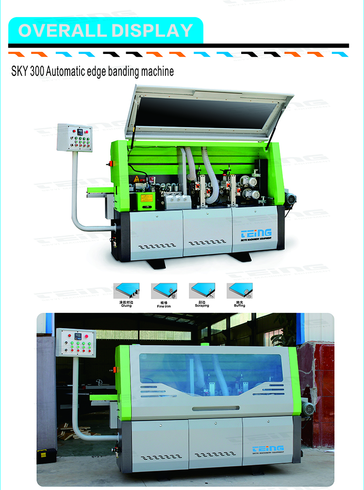 Semi Automatic Edge Banding Machine SKY300 for Woodworking Machinery 3000x900x1600mm