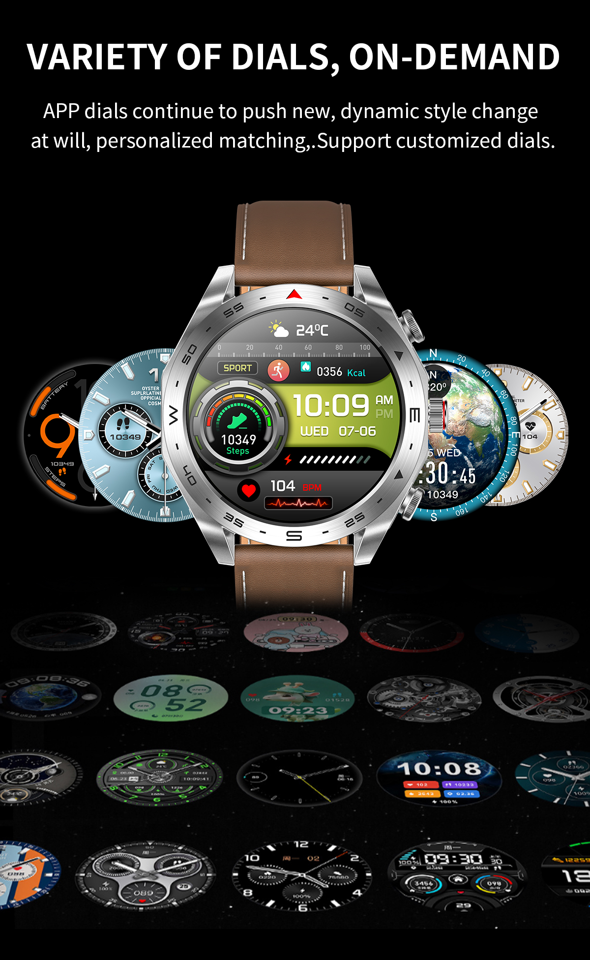 Touch Screen Smartwatch With Bluetooth Earbuds Sleep Monitor Music Player