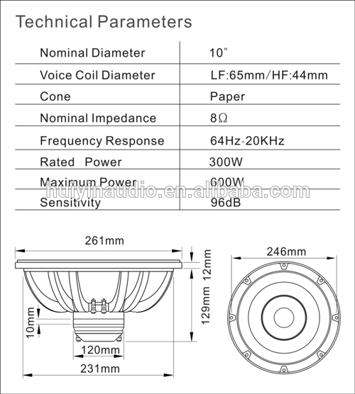 10 inch neo speaker coaxial speaker