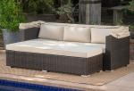 Leisure Aluminium PE Rattan Wicker Sunbed furniture Outdoor Garden Backyard Sofa