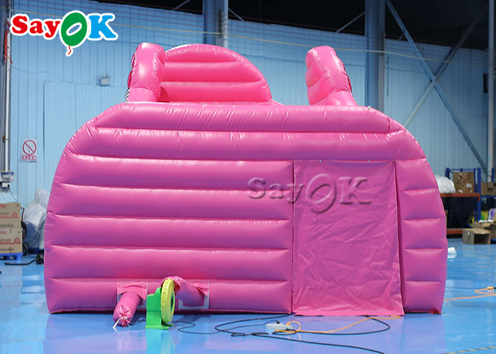 Inflatable Work Tent 4.5x3x3.8m Pink Car Shape Inflatable Air Tent Candy Food Floss Booth For Outdoor