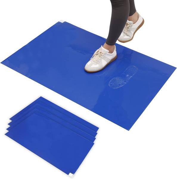 Sticky Mat Tacky Pads Adhesive 30 Sheets / Packs Blue Cleanroom Floor Mats