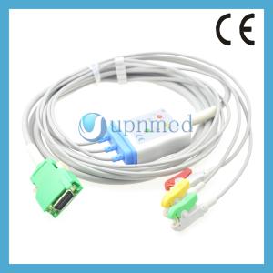 Wholesale OPV-1500 Nihon Kohden 20pin ECG cable with 3 lead wires from china suppliers