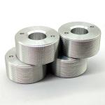 Heat Treatment CNC Stainless Steel Parts Polished SS Bushing Silver