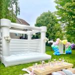 Commercial Grade Light Pastel Color Bounce House Inflatable Jumping White Bouncy