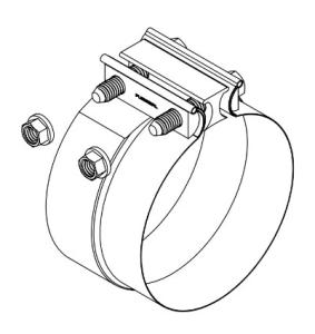 Wholesale 152.4mm 6 Inch Stainless Steel Exhaust Clamps Car For Exhaust Tips / Muffler Repair from china suppliers