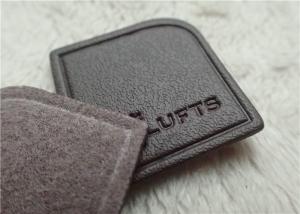 Wholesale Nigger - Brown Veined Embossed Leather Patches High Frequency Brand Logo Sewing On Garment from china suppliers